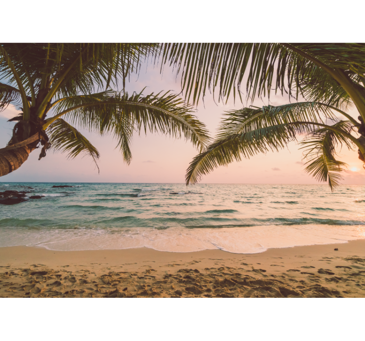 Idyllic beach landscape Bathroom Murals - TenStickers