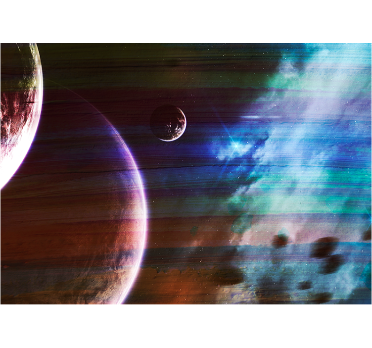 Cosmic Planetary Scene space mural - TenStickers