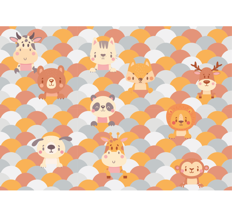 Adorable Creature Faces animal wall mural - TenStickers