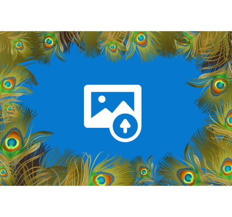 Peacock Feather Surround wall mural - TenStickers