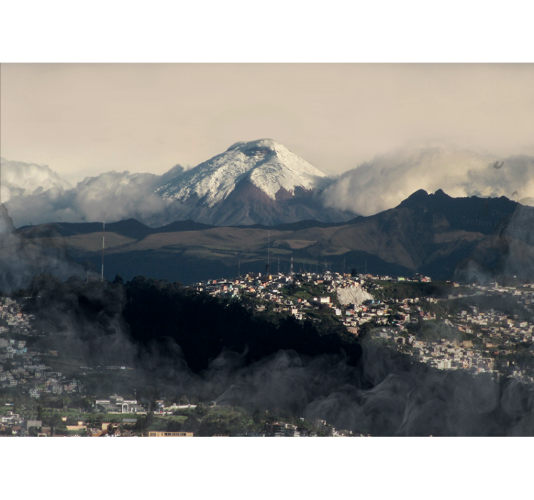 Icy Peak Landscape mountain wall mural - TenStickers