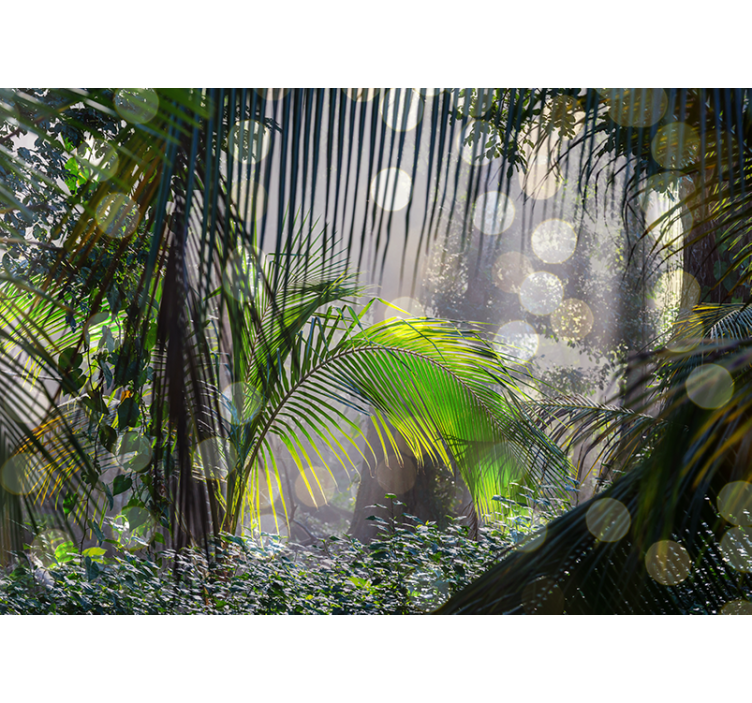 Lush Greenery Scene jungle wall mural - TenStickers