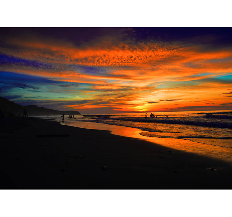 Serene Ocean Sunset landscape mural wallpaper - TenStickers