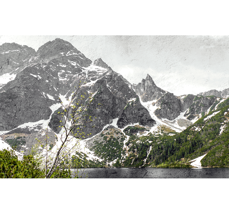 Majestic Mountain Scene landscape mural wallpaper - TenStickers