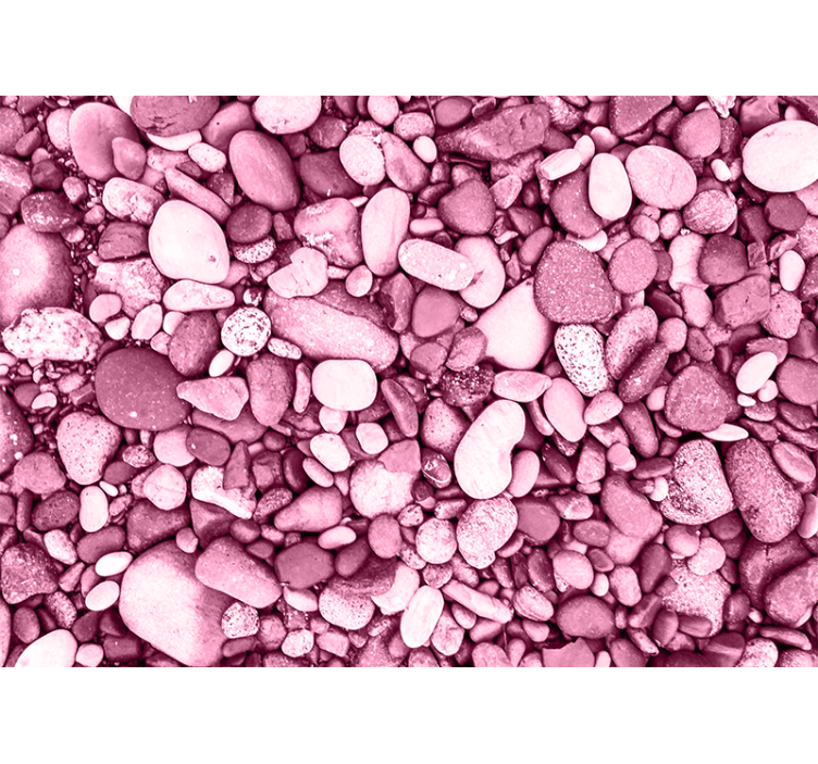Pink pebble arrangement bathroom mural - TenStickers