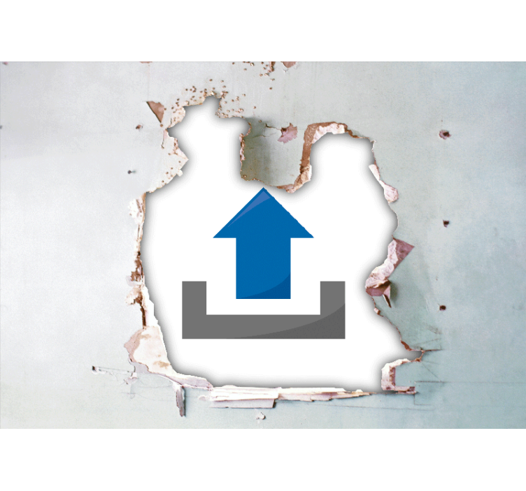 Broken wall trompe l'oeil effect wall mural - TenStickers