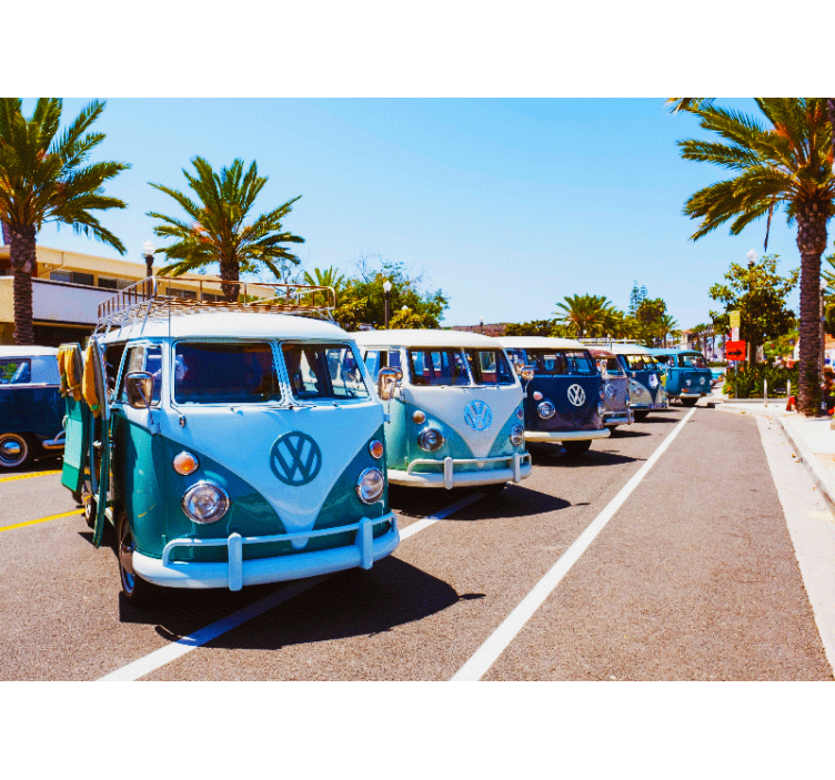 Classic volkswagen vans vehicle mural - TenStickers