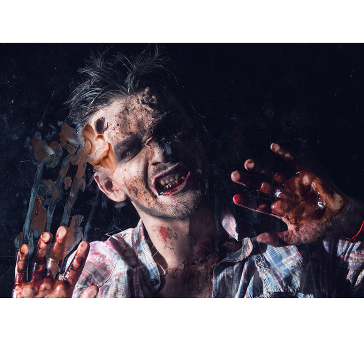 Zombie Horror Portrait halloween mural - TenStickers