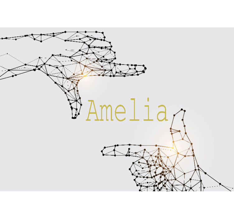 Interactive Hand Gesture personalized wall mural - TenStickers