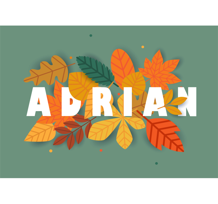 Autumn Leaf Arrangement wall mural - TenStickers