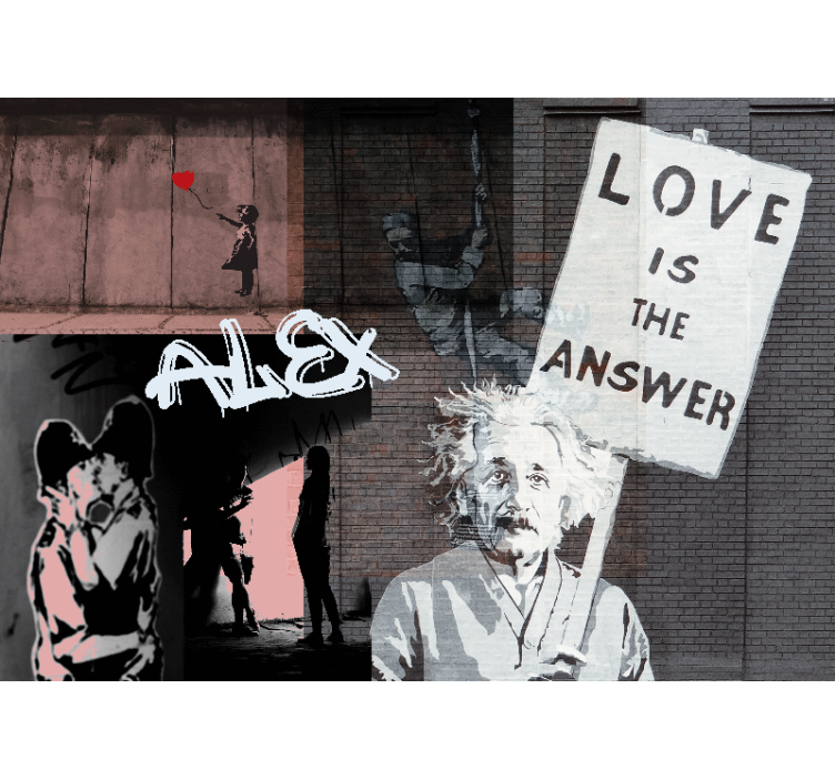 Love Is Answer graffiti wall mural - TenStickers