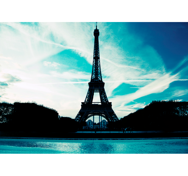 Eiffel Tower Outline paris wall mural - TenStickers