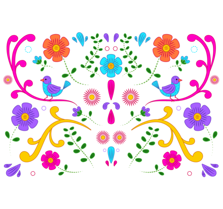 Colorful Floral Design wall mural - TenStickers