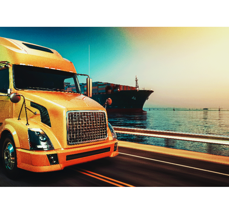 Truck in Sunset wall mural - TenStickers