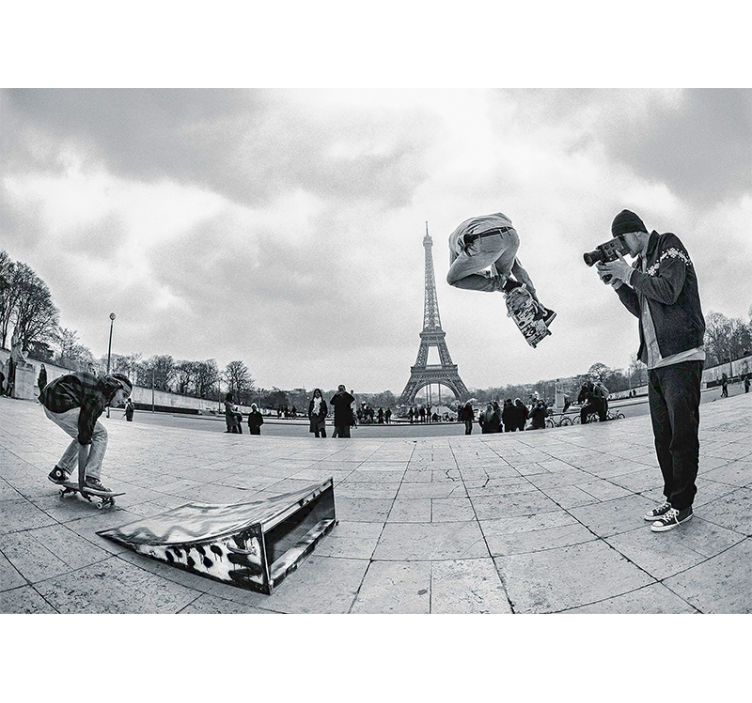 Skate Paris photo wall mural - TenStickers
