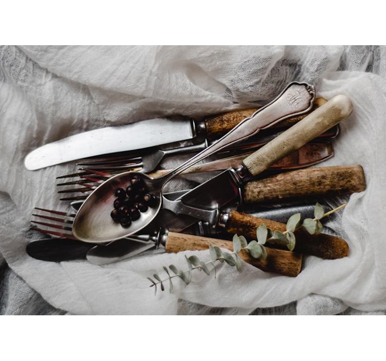 Vintage Utensils Ensemble kitchen mural - TenStickers