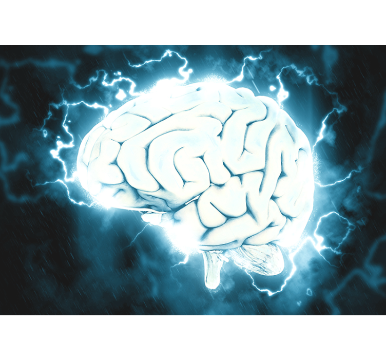 Electric Brain Concept painting wall mural - TenStickers