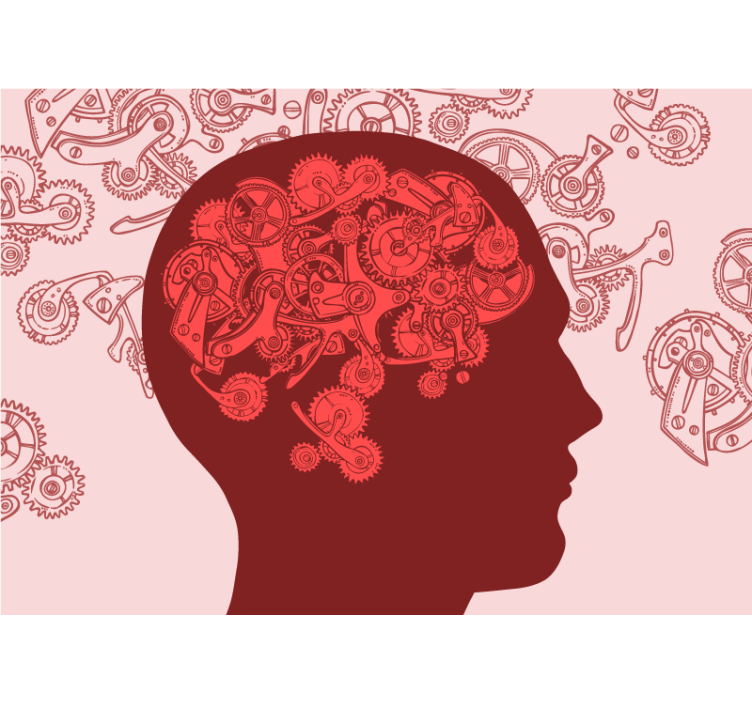 Creative Mechanisms Mind painting wall mural - TenStickers