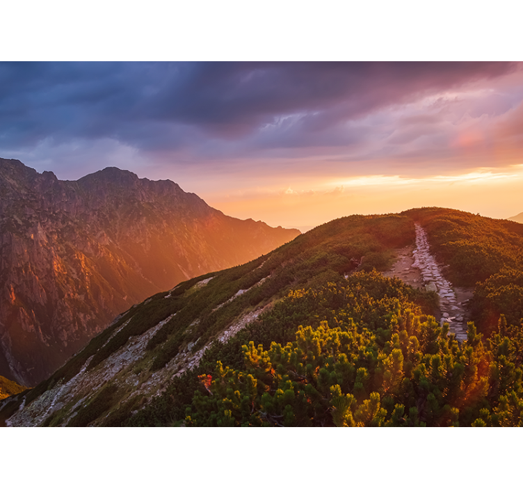 Mountain wall mural grand mountain twilight - TenStickers