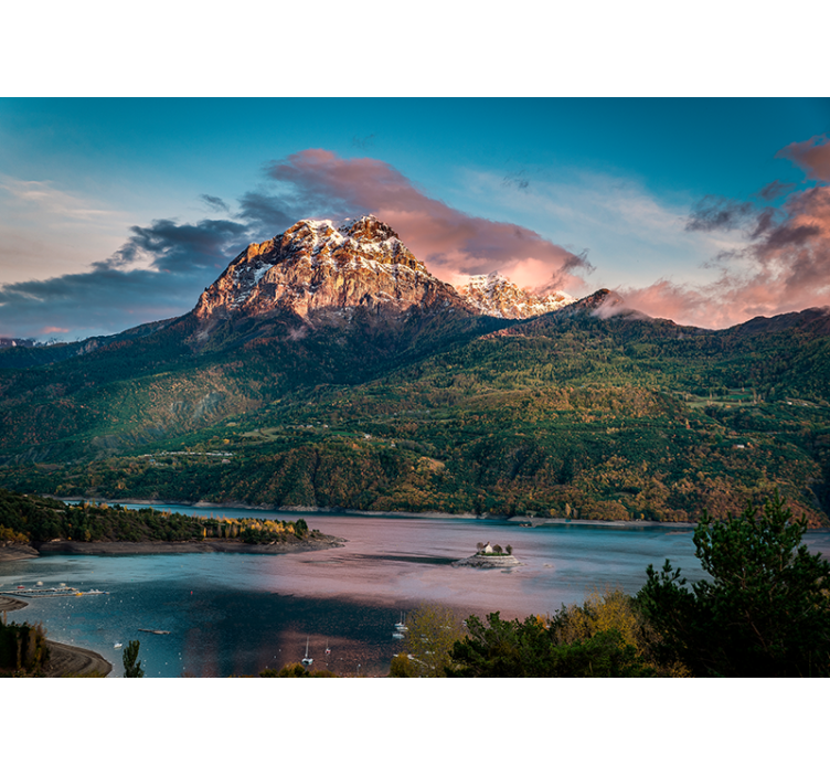 Grand alpine landscape landscape mural wallpaper - TenStickers