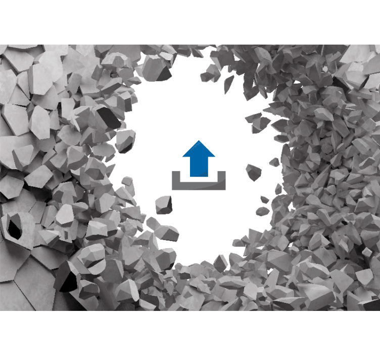 Animal wall mural zebra emerging from rocks - TenStickers