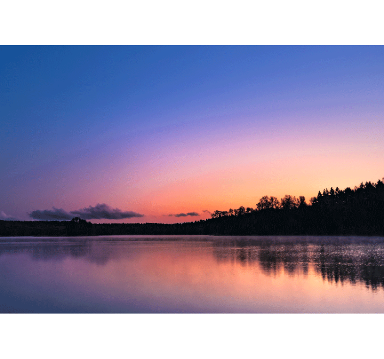 Tranquil lake reflections landscape mural wallpaper - TenStickers