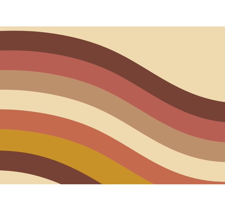 70's stripes vintage wall mural - TenStickers