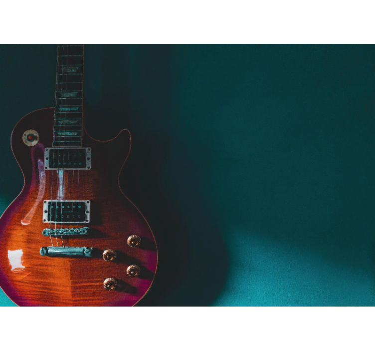 Shining guitar music notes wall mural - TenStickers