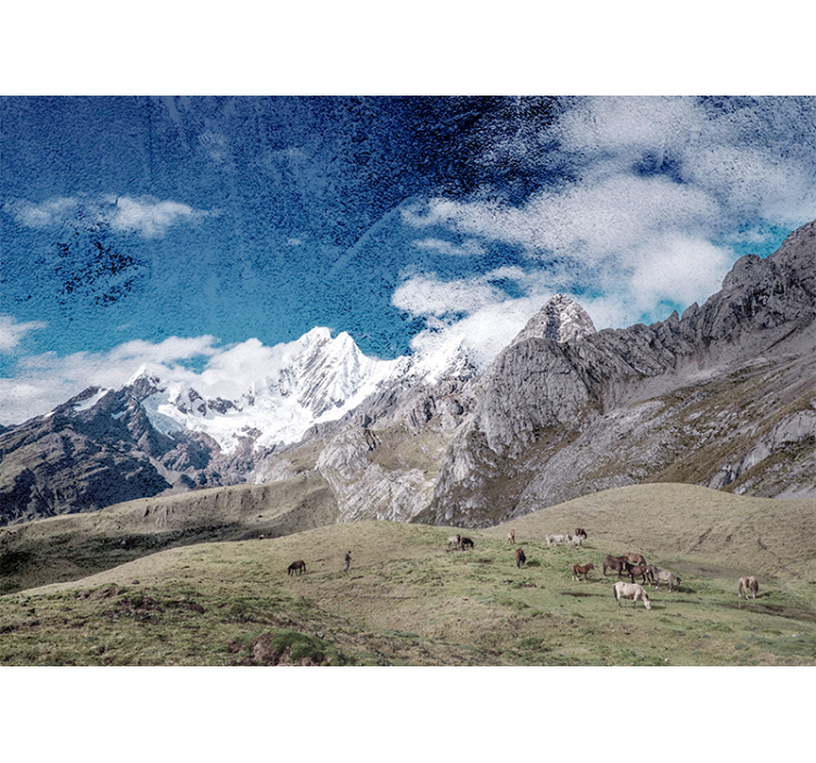 Majestic Mountain Range landscape mural wallpaper - TenStickers