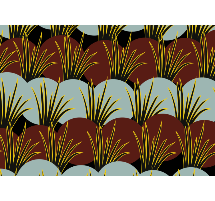 Nature wall mural stylized grass designs - TenStickers