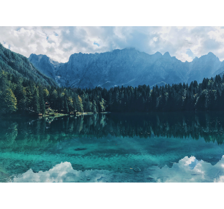 Landscape mural wallpaper mountain echo lake - TenStickers