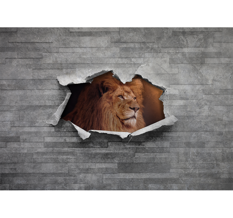 Lion mural majestic lion illustration - TenStickers