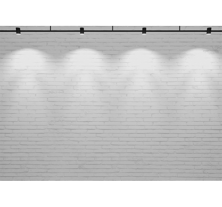 Texture wall mural white brick design - TenStickers