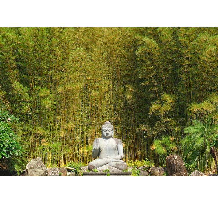 Tranquil Buddha Sculpture mural for living room - TenStickers