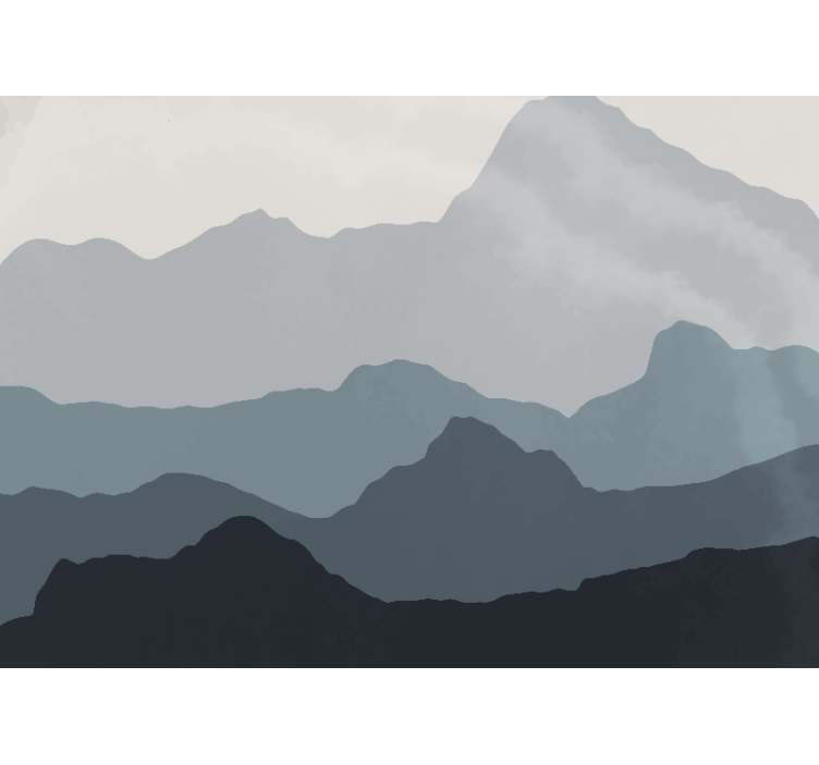 Tranquil mountain scenery mountain wall mural - TenStickers