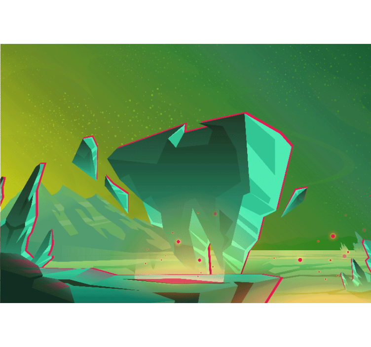 Alien planet 3D Wall Mural - TenStickers