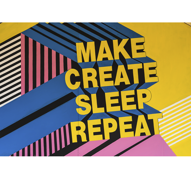 Mural quote live creatively every day - TenStickers