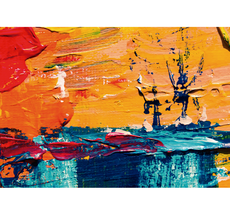 Vibrant abstract seascape painting wall mural - TenStickers