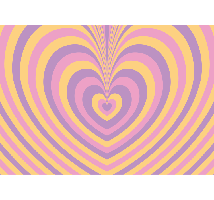 Psychedelic groovy heart Urban Art Wall Mural - TenStickers