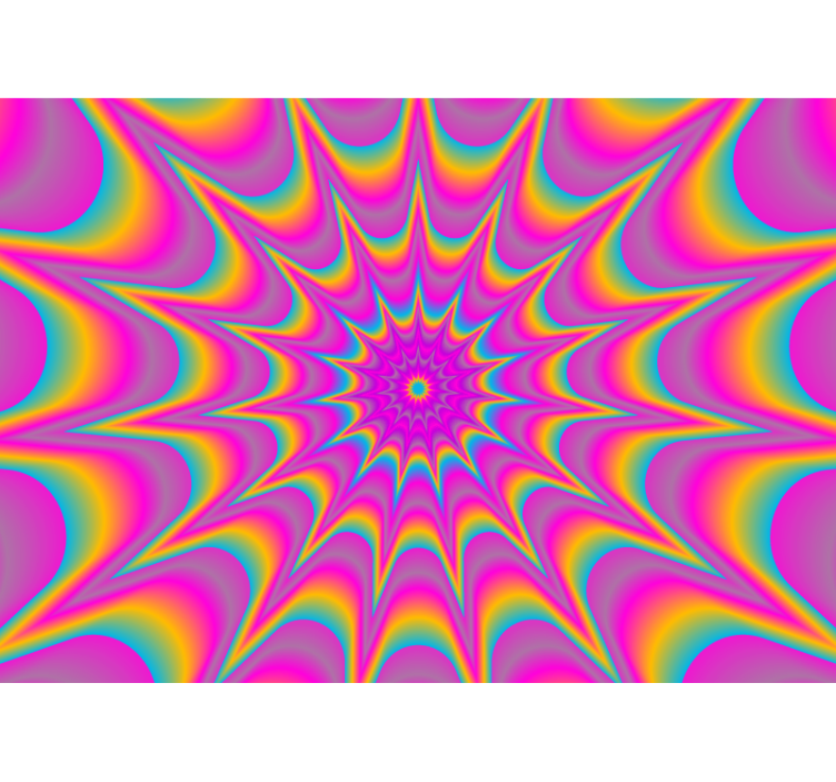 Psychedelic optical retro star Wall Murals - TenStickers