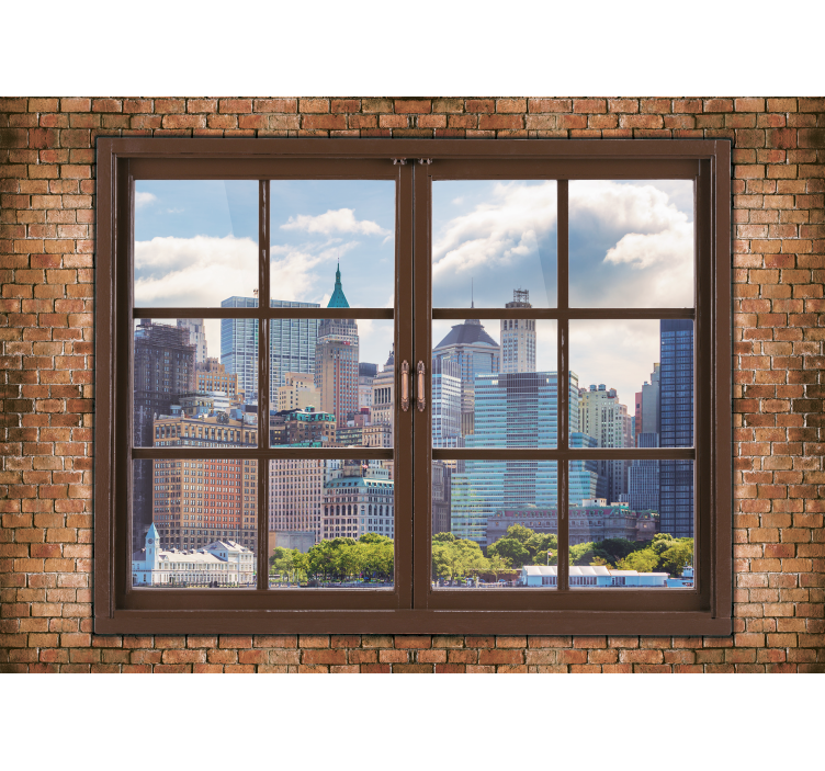 Transparent window new york wall mural - TenStickers