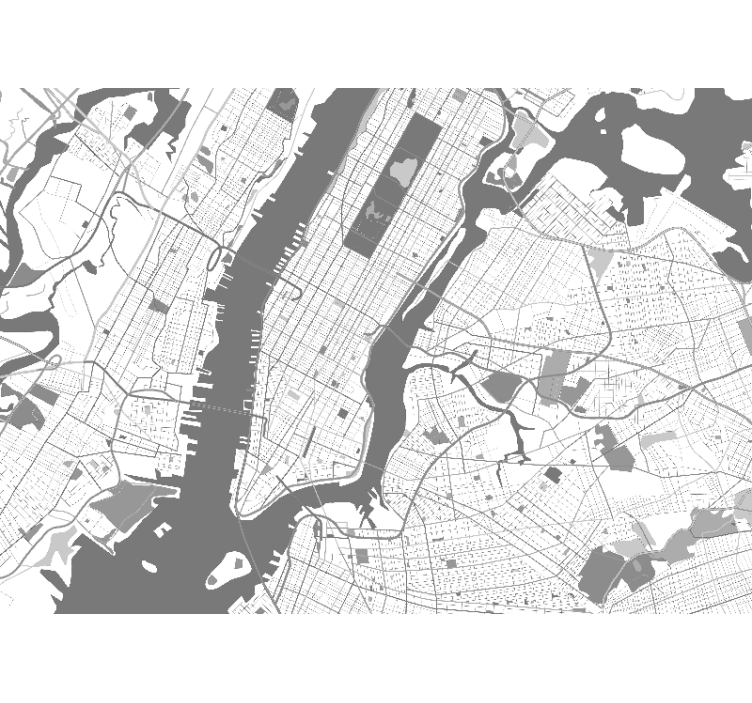 Map of New York city wall mural - TenStickers