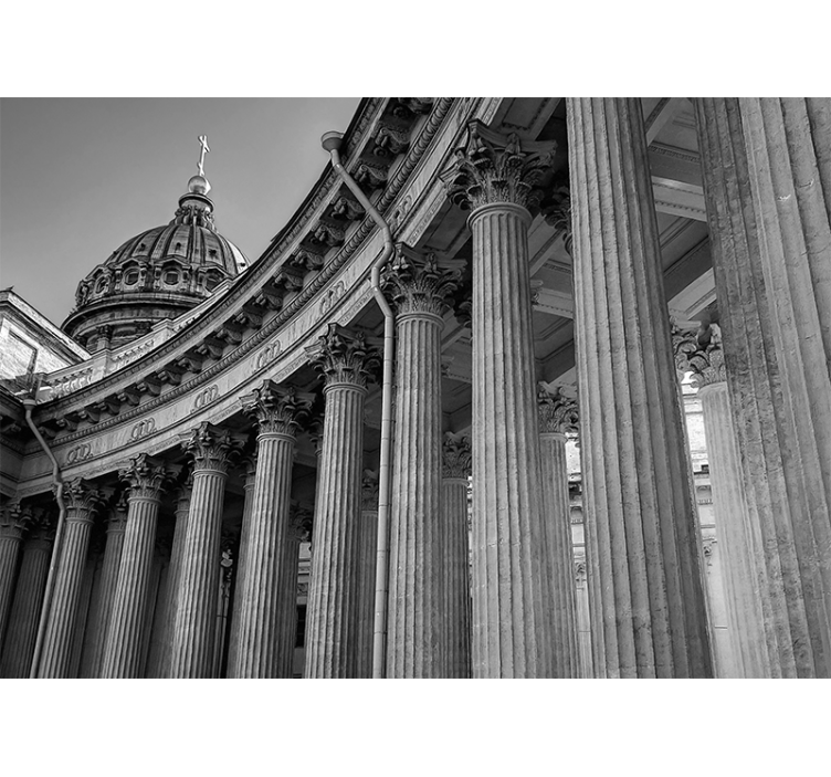 Photo of concrete columns wall mural - TenStickers