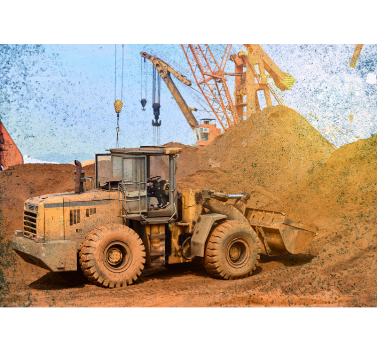 Vehicle mural construction loader equipment - TenStickers