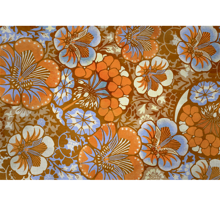 Flower mural floral patterns delight - TenStickers