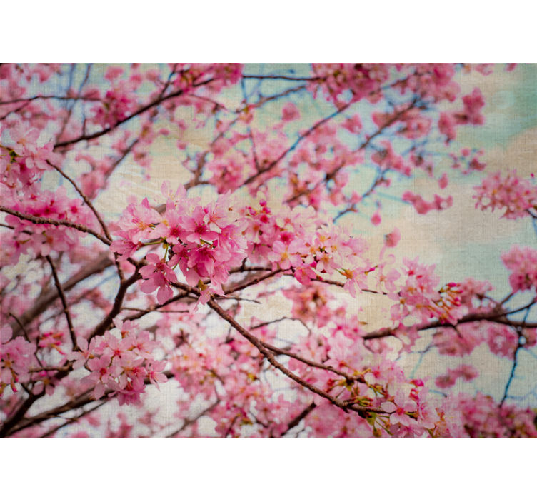 Flower mural sakura branches wall art - TenStickers
