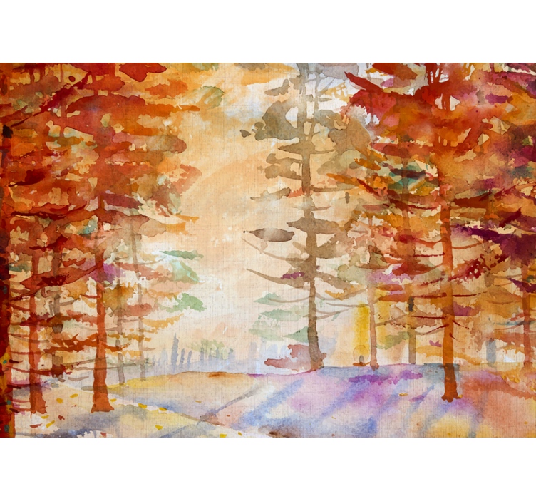 Nature wall mural autumn forest scene - TenStickers