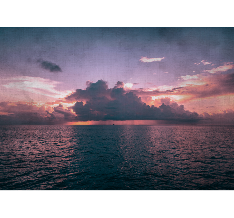 Tranquil ocean dusk landscape mural wallpaper - TenStickers