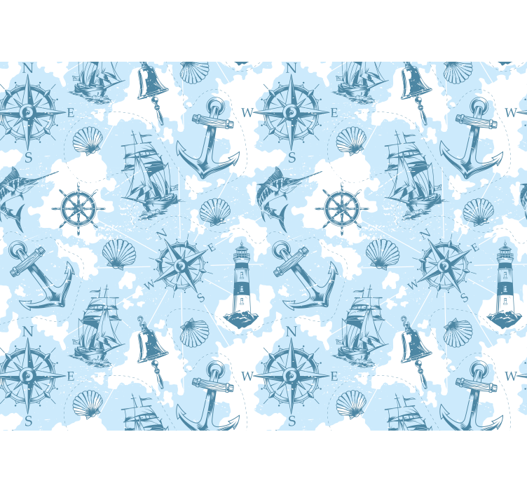 Landscape mural wallpaper marine adventure theme - TenStickers