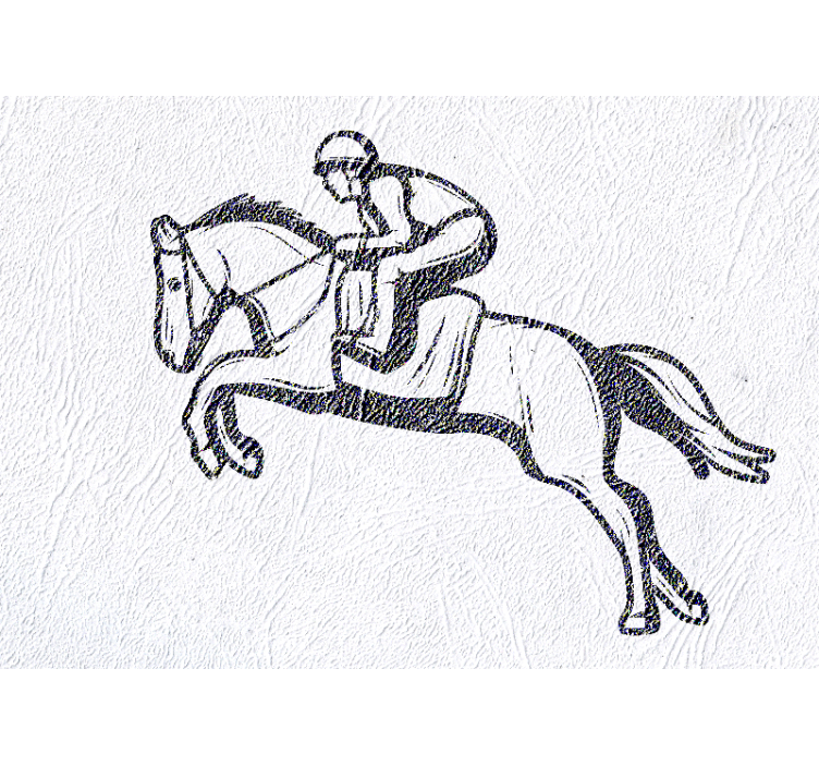 Vehicle mural horse riding jump - TenStickers
